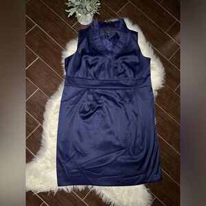 Dressbarn Navy blue V neck dress sz 20